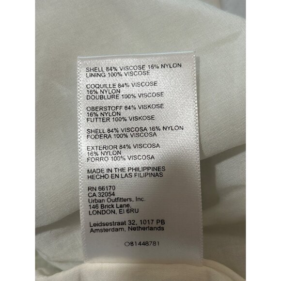 Maeve Anthropologie Women Size 0 Dress Puff Sleeve White Purple Blue Floral NEW - Picture 10 of 10